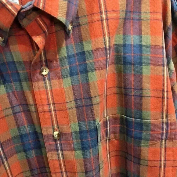 Savane No Wrinkles Plaid,chest pocket,long sleeve button down,flannel,warm,soft - Picture 2 of 8